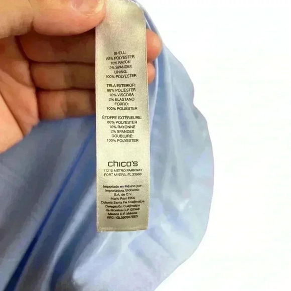 Chico’s Womens Everyday Plush Jacket Baby Blue Size 1 (M/8) Style #570154500 - Picture 5 of 8